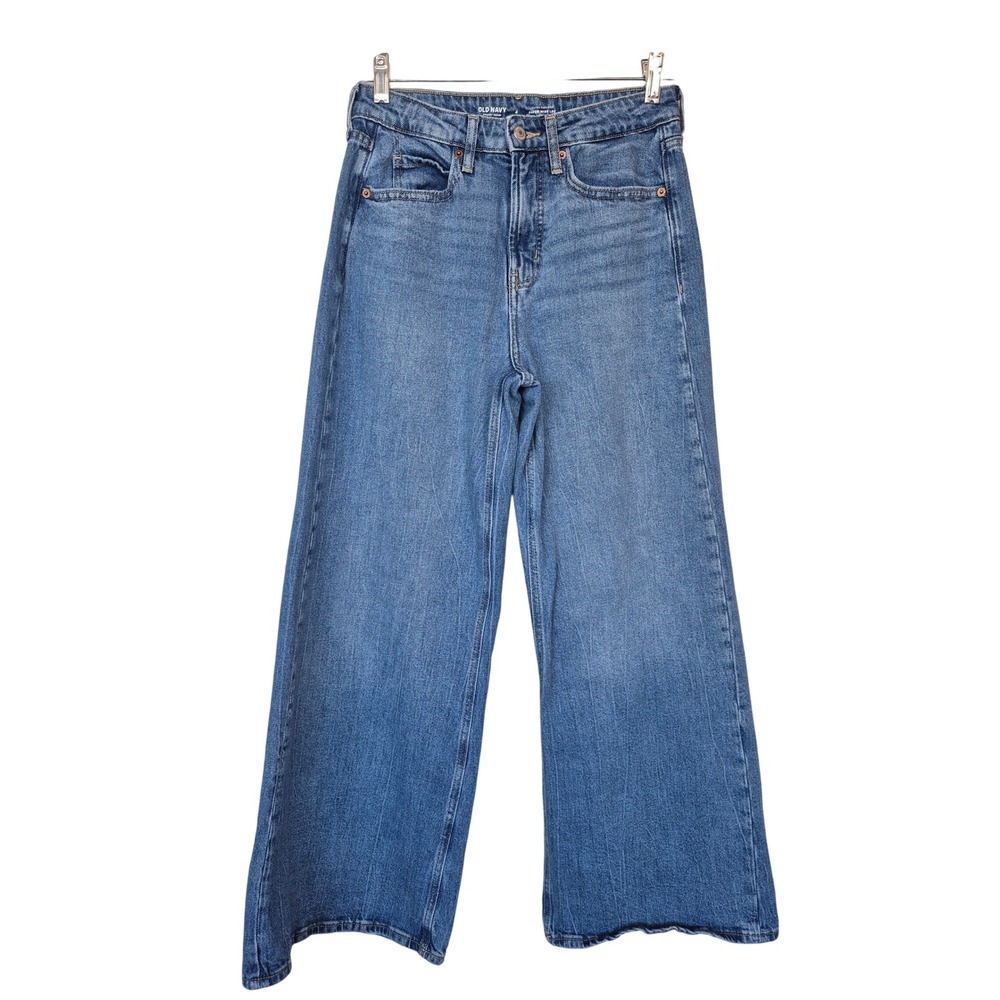 Old Navy Extra High Rise Super Wide Leg Secret Smooth Pockets Jeans Size 4